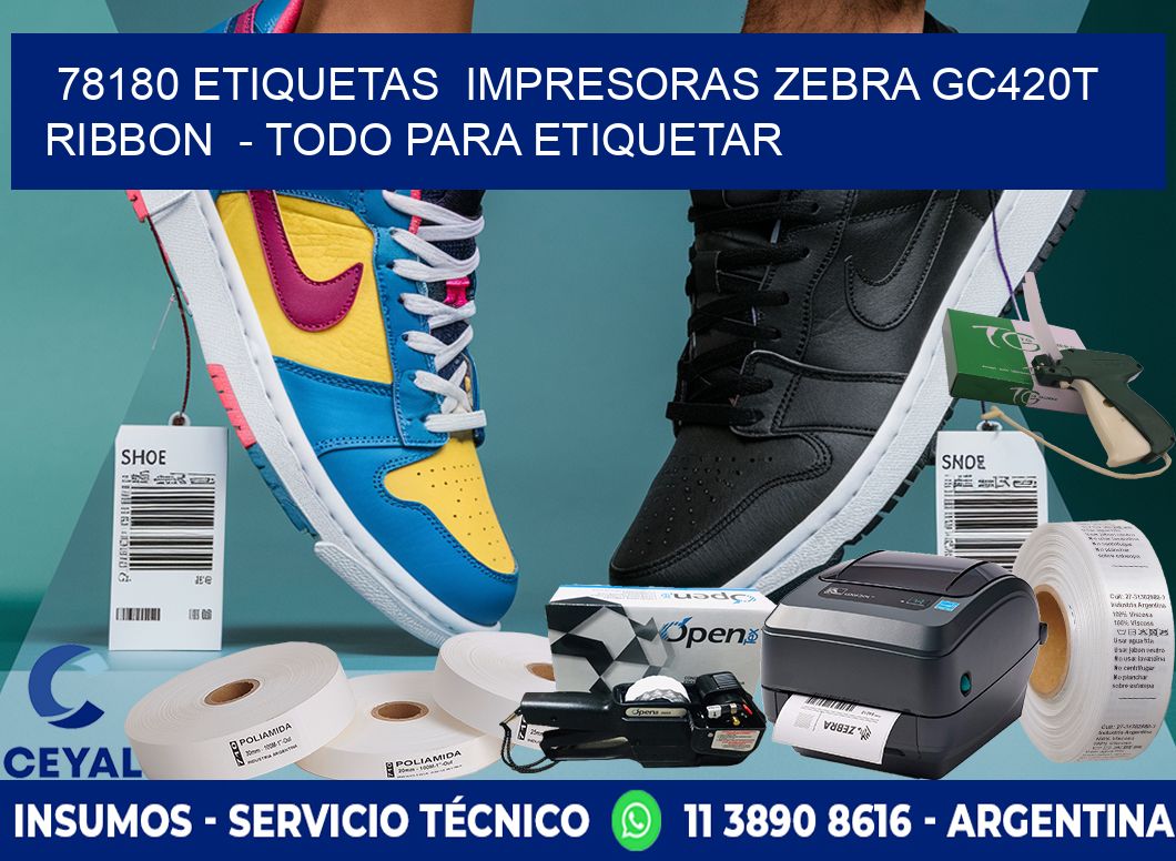 78180 etiquetas  impresoras zebra gc420t ribbon  - Todo para Etiquetar