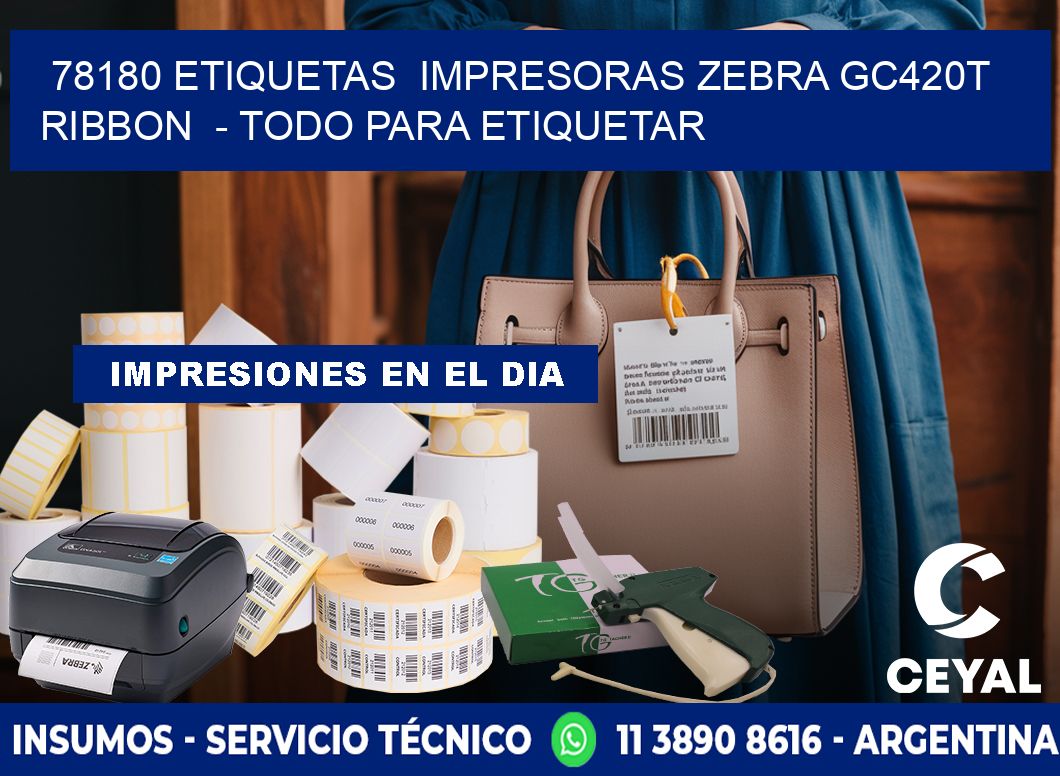 78180 etiquetas  impresoras zebra gc420t ribbon  - Todo para Etiquetar