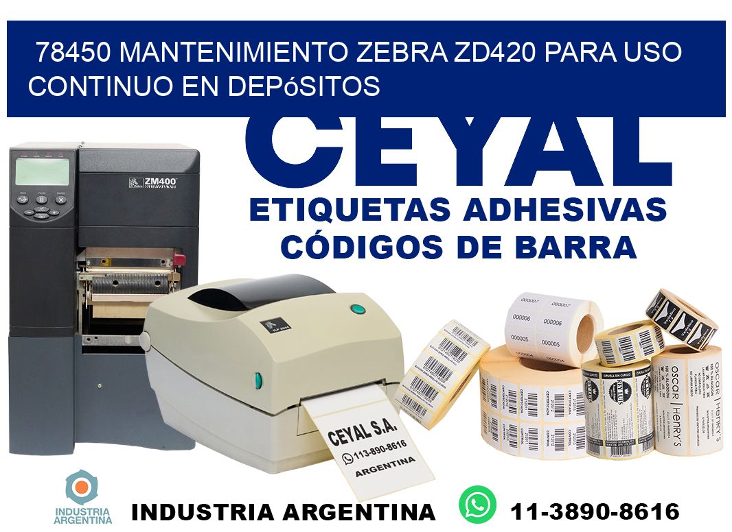 78450 mantenimiento zebra zd420 para uso continuo en depósitos