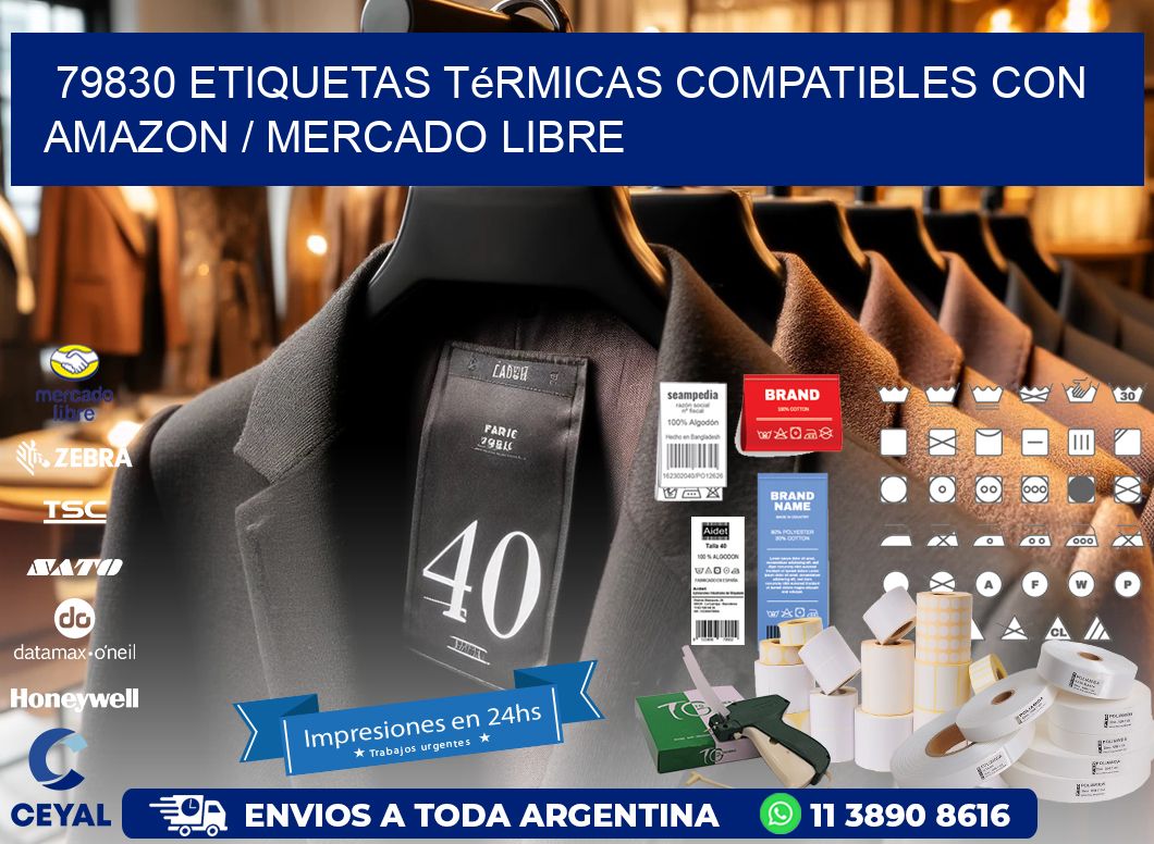 79830 etiquetas térmicas compatibles con Amazon / Mercado Libre