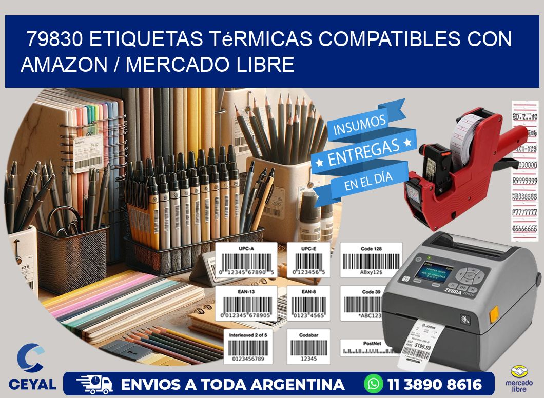 79830 etiquetas térmicas compatibles con Amazon / Mercado Libre