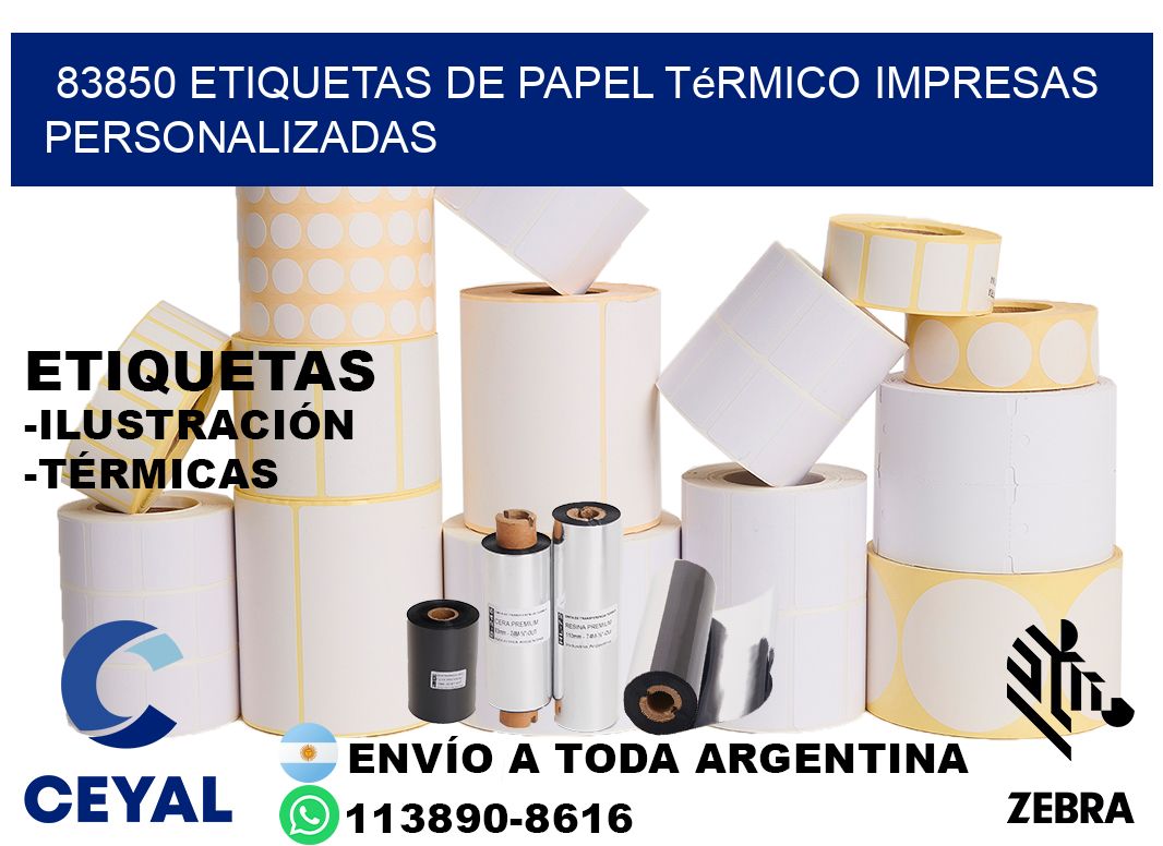 83850 Etiquetas de papel térmico impresas personalizadas