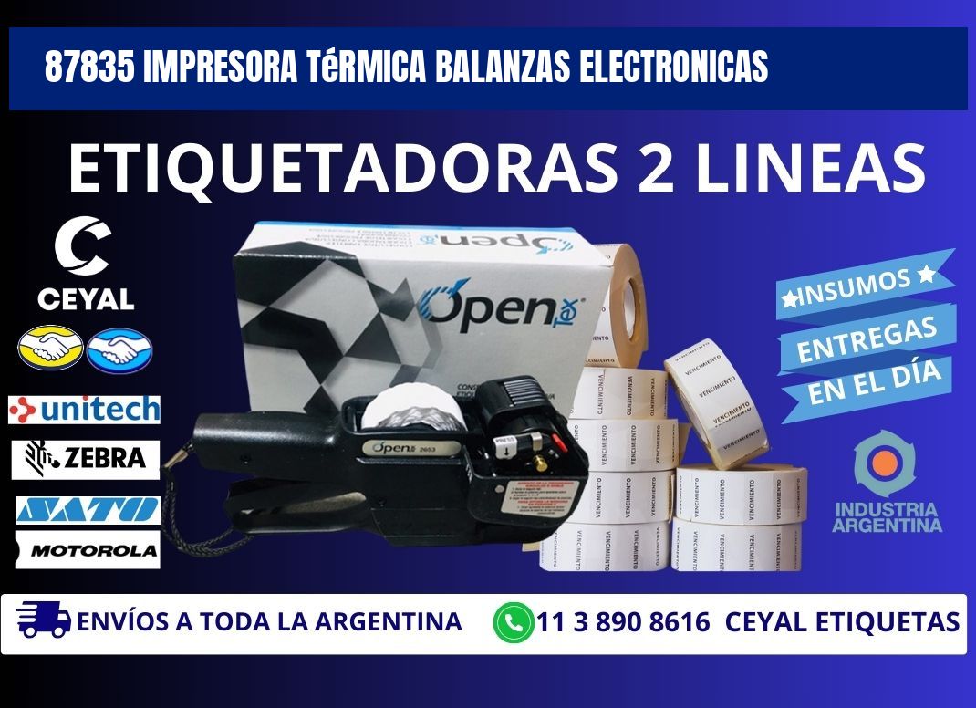 87835 impresora térmica balanzas electronicas