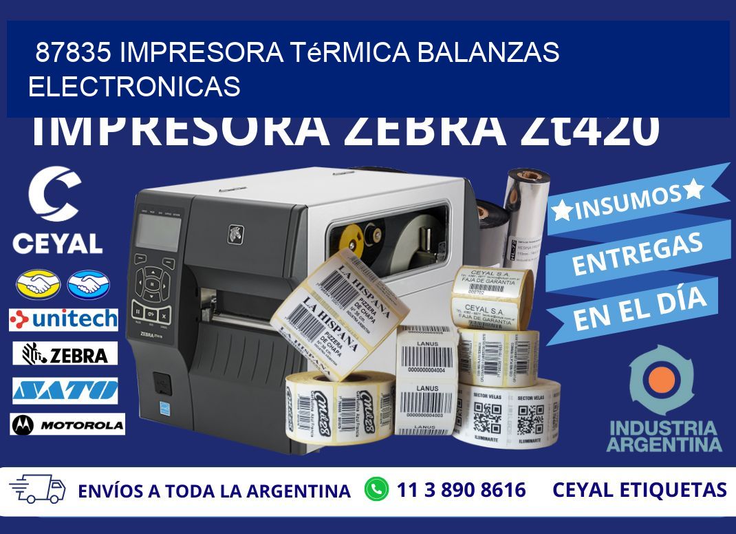 87835 impresora térmica balanzas electronicas