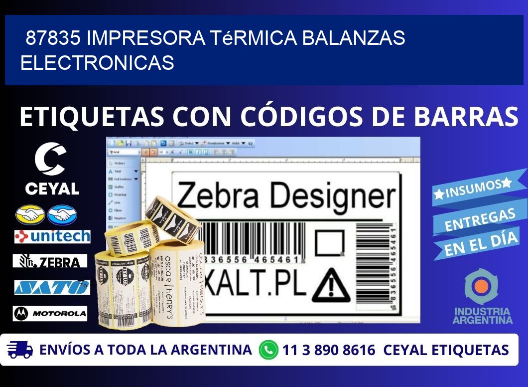 87835 impresora térmica balanzas electronicas
