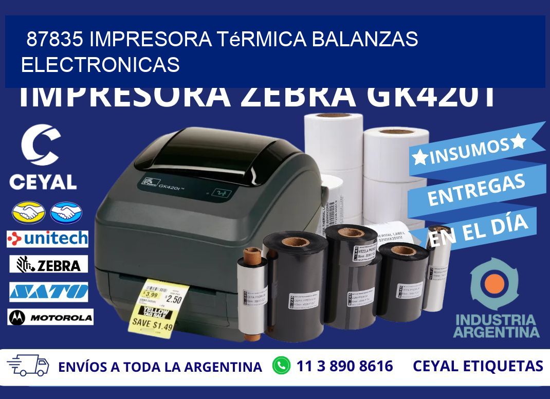 87835 impresora térmica balanzas electronicas