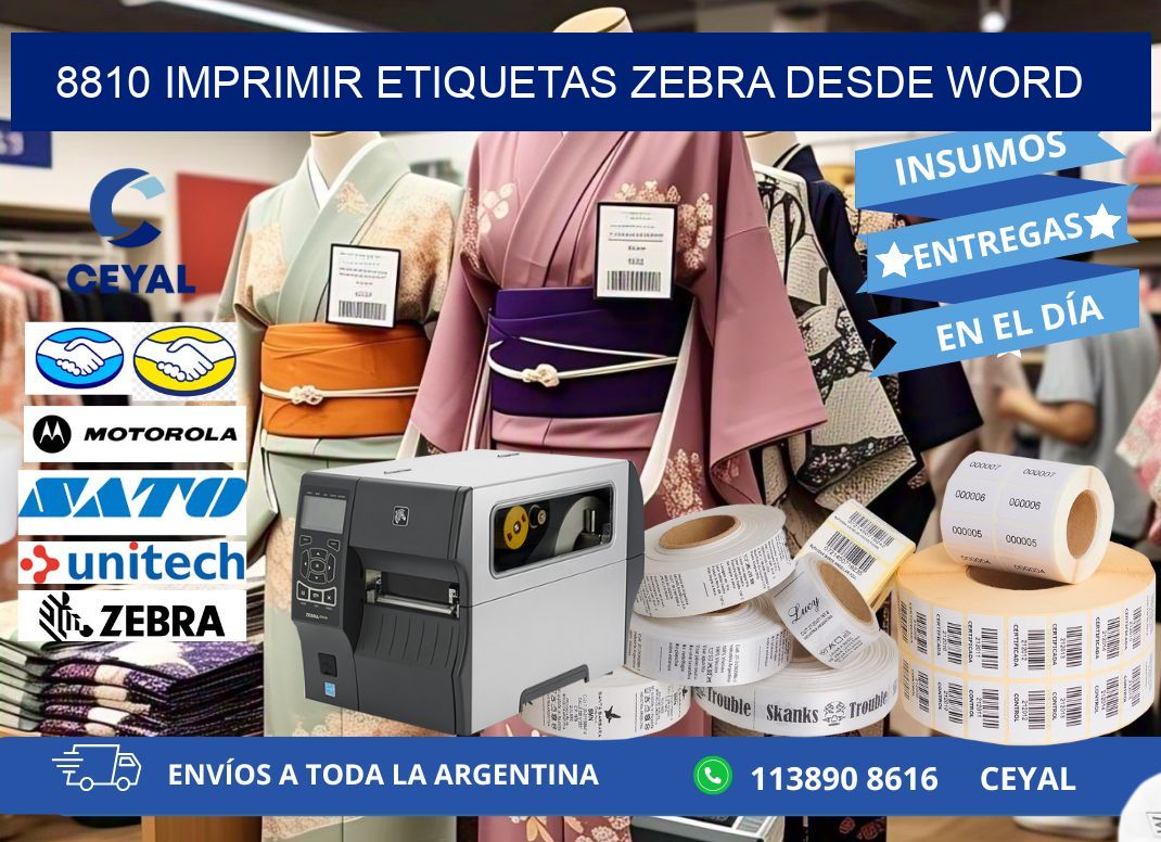 8810 imprimir etiquetas zebra desde word