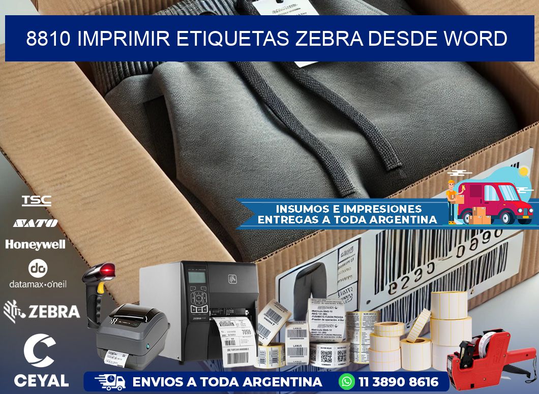 8810 imprimir etiquetas zebra desde word