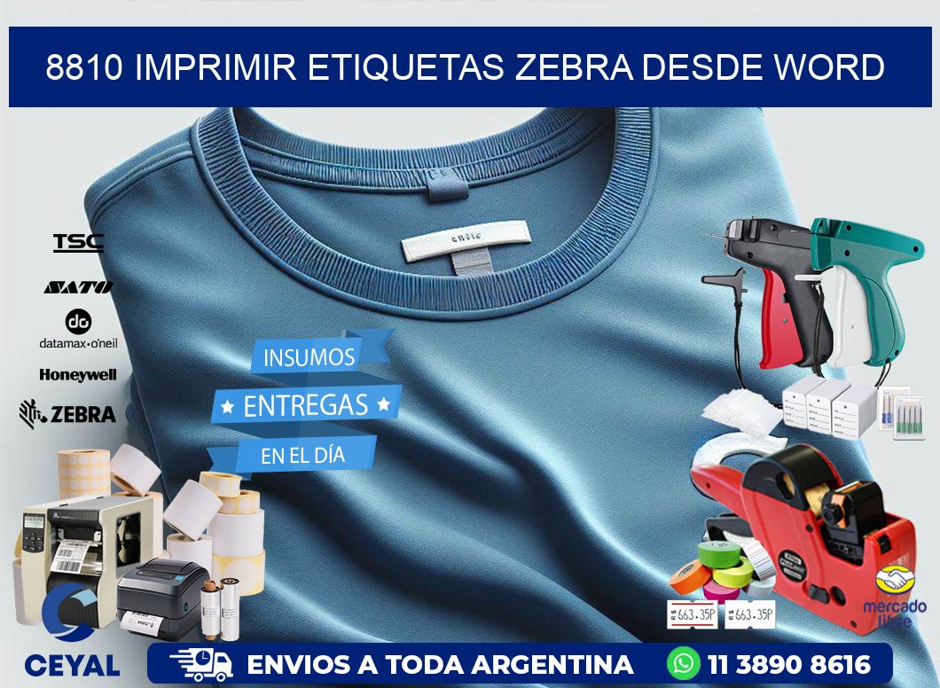 8810 imprimir etiquetas zebra desde word