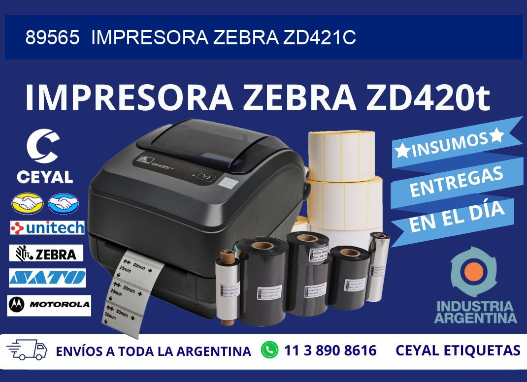 89565 Impresora Zebra zd421c