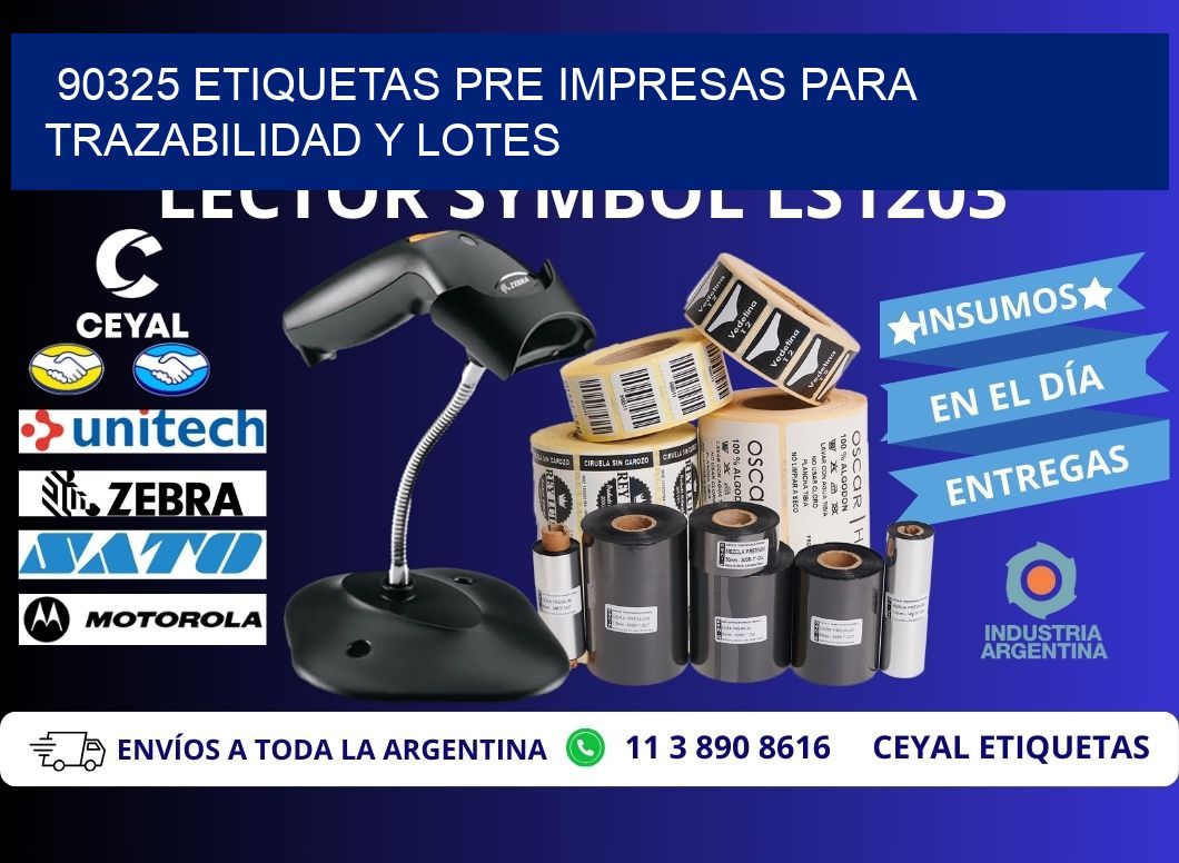 90325 etiquetas pre impresas para trazabilidad y lotes