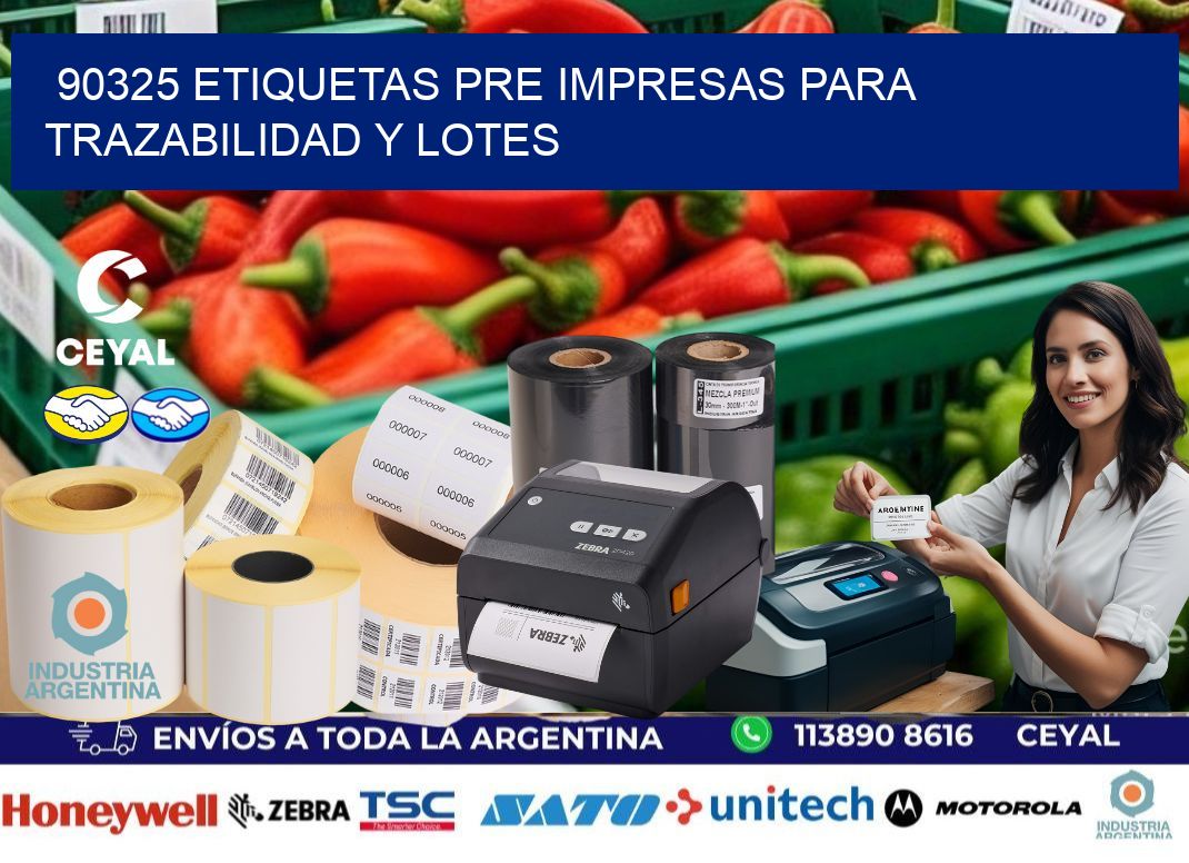 90325 etiquetas pre impresas para trazabilidad y lotes