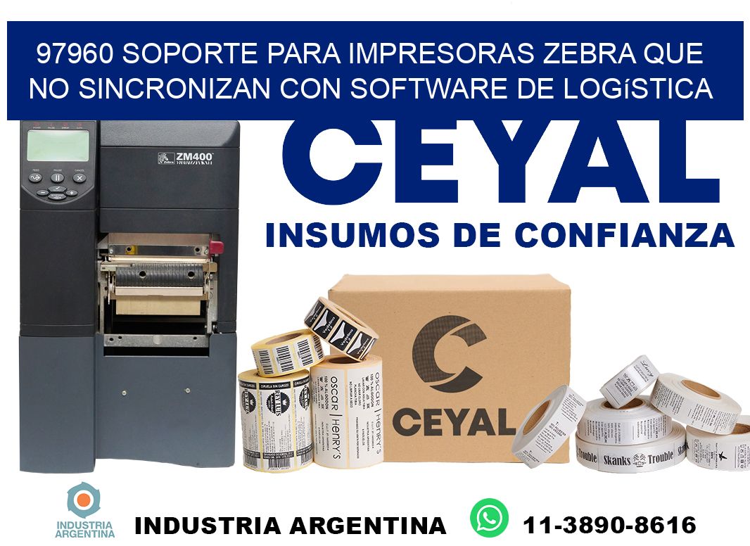 97960 soporte para impresoras zebra que no sincronizan con software de logística