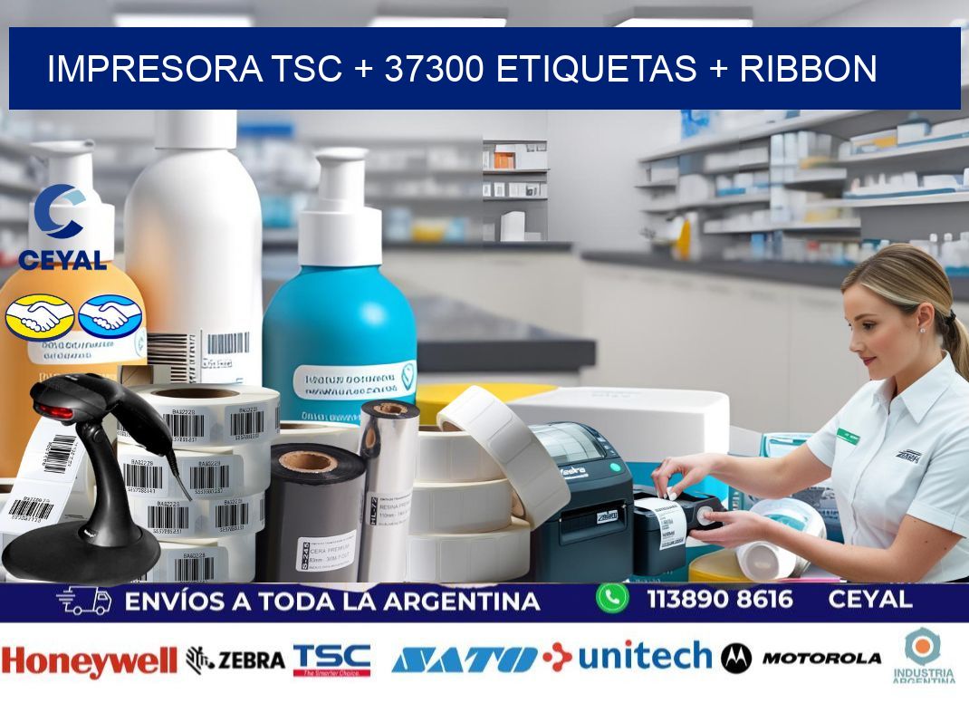 impresora TSC + 37300 etiquetas + ribbon