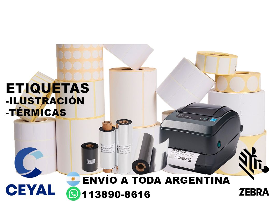 impresora codigos de barras + 49350 etiquetas + ribbon