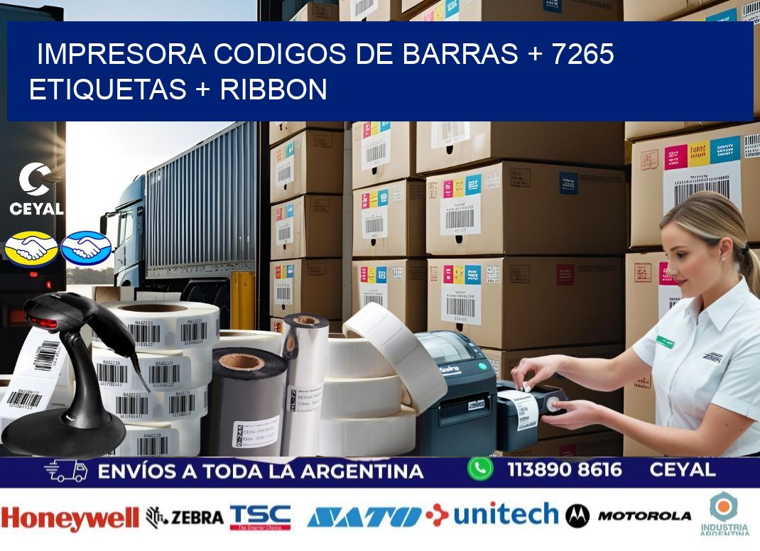 impresora codigos de barras + 7265 etiquetas + ribbon