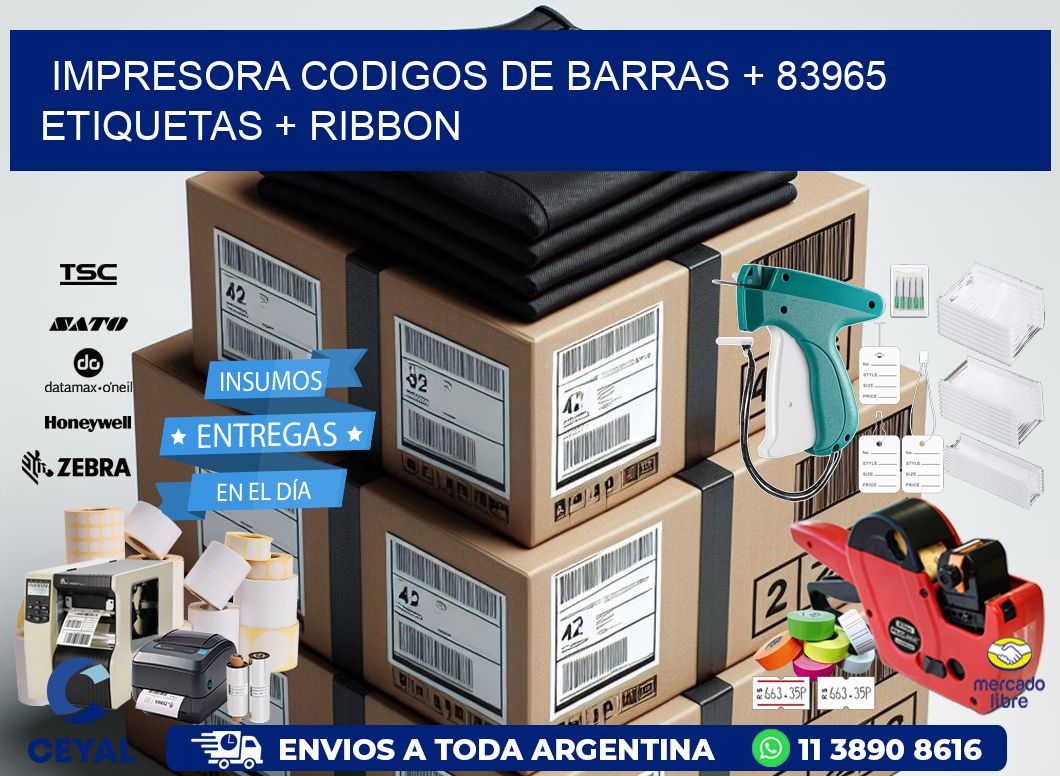 impresora codigos de barras + 83965 etiquetas + ribbon