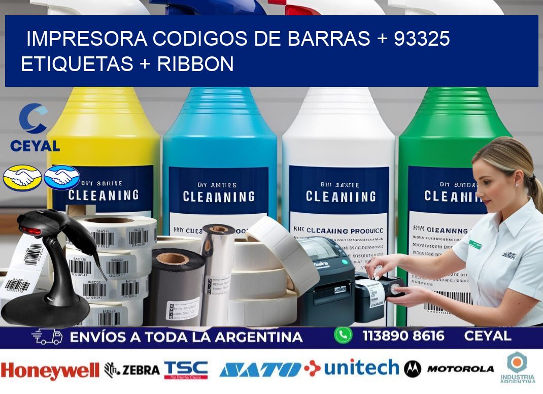 impresora codigos de barras + 93325 etiquetas + ribbon