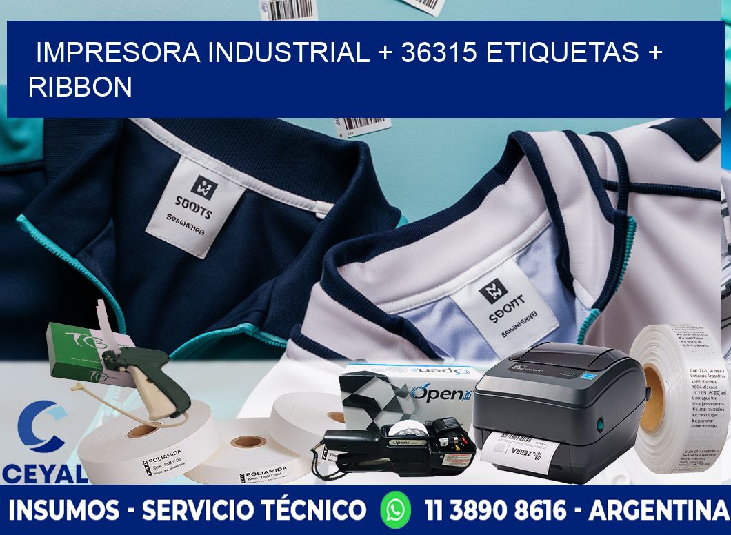 impresora industrial + 36315 etiquetas + ribbon