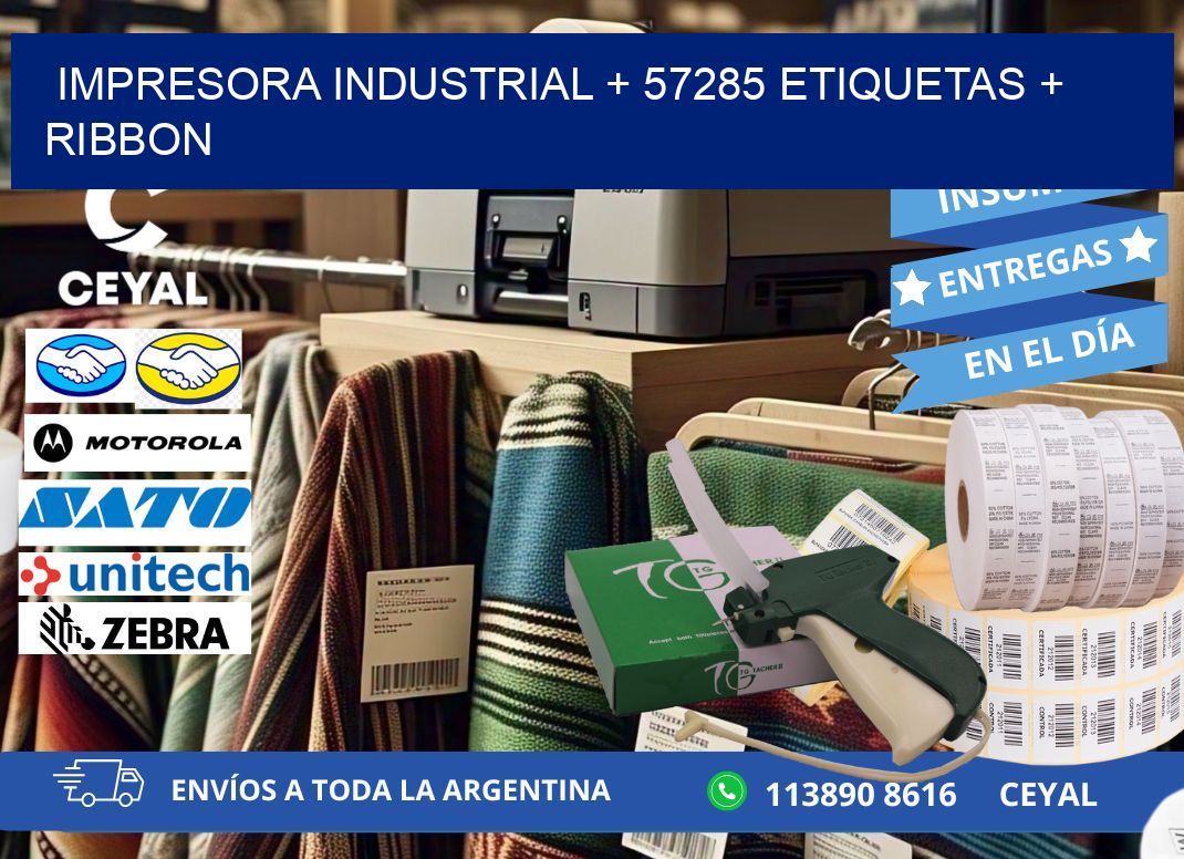 impresora industrial + 57285 etiquetas + ribbon