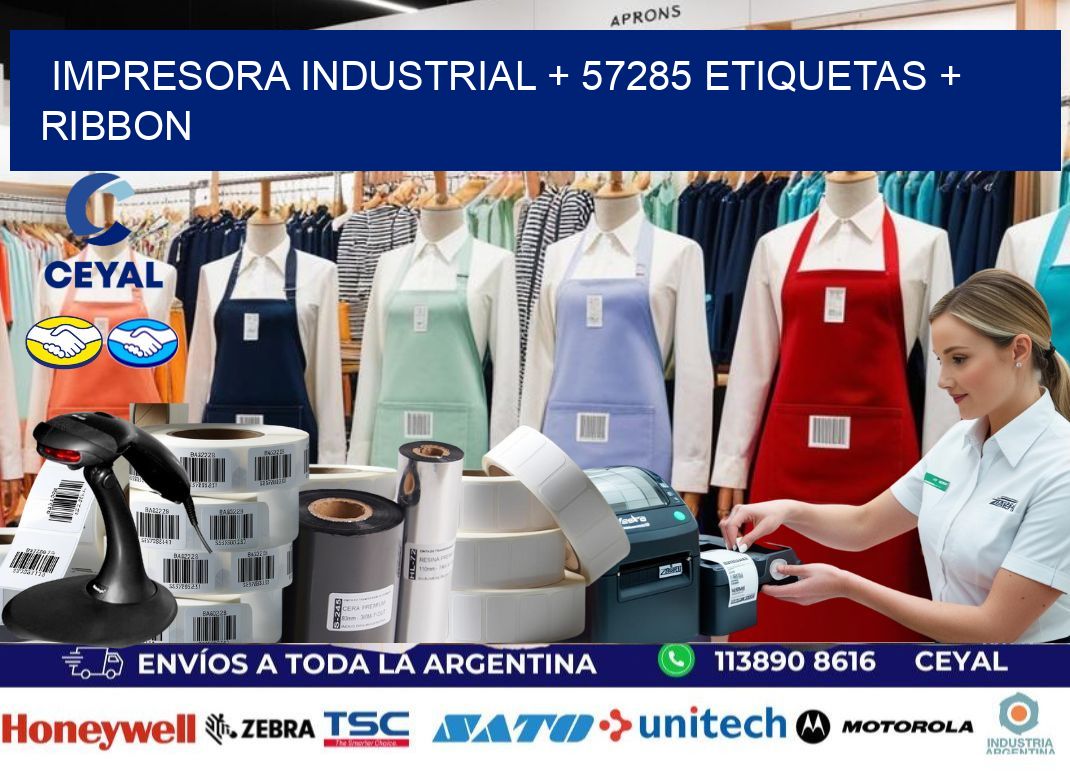 impresora industrial + 57285 etiquetas + ribbon