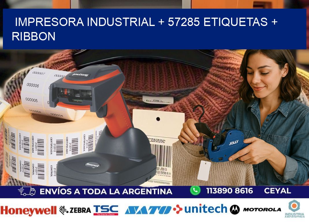 impresora industrial + 57285 etiquetas + ribbon