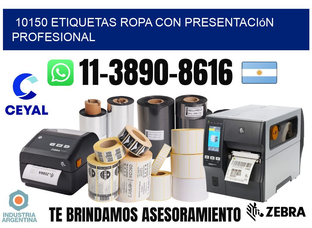 10150 Etiquetas ropa con presentación profesional