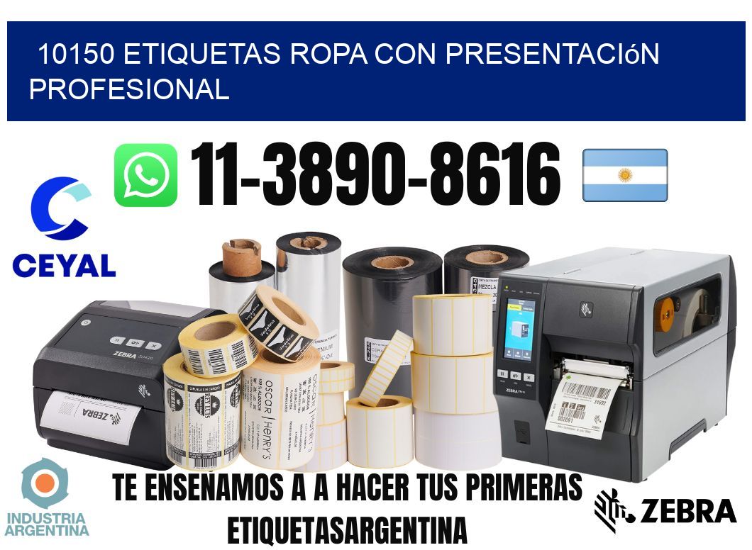 10150 Etiquetas ropa con presentación profesional