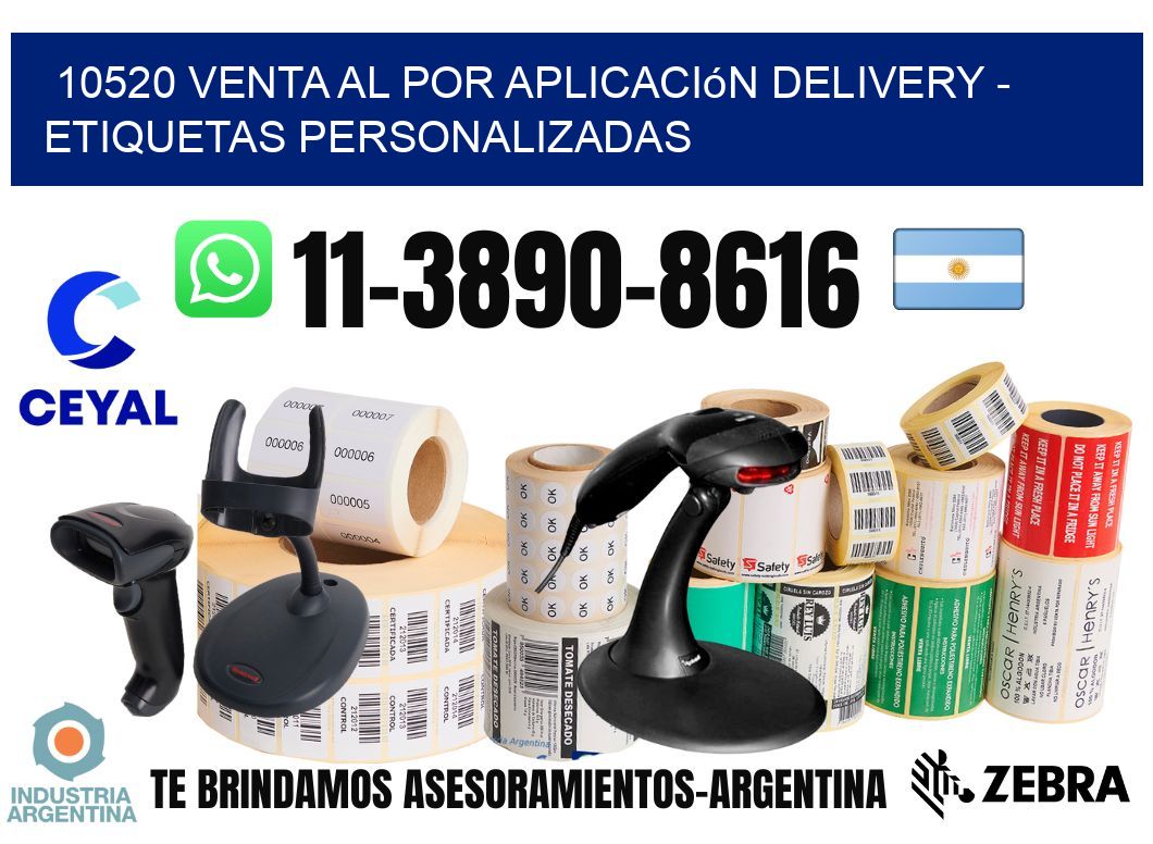 10520 Venta al Por Aplicación delivery - Etiquetas Personalizadas