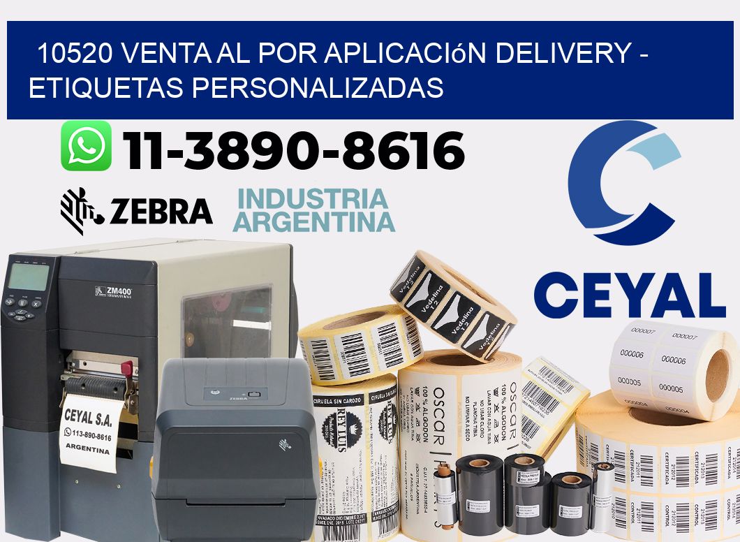 10520 Venta al Por Aplicación delivery - Etiquetas Personalizadas