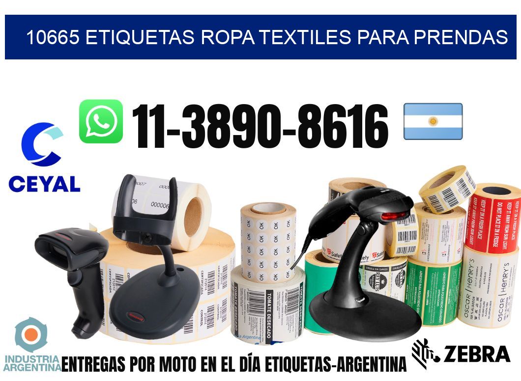 10665 Etiquetas ropa textiles para prendas