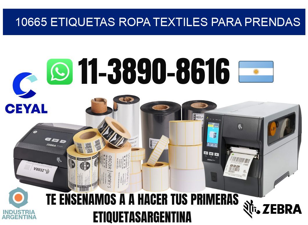 10665 Etiquetas ropa textiles para prendas