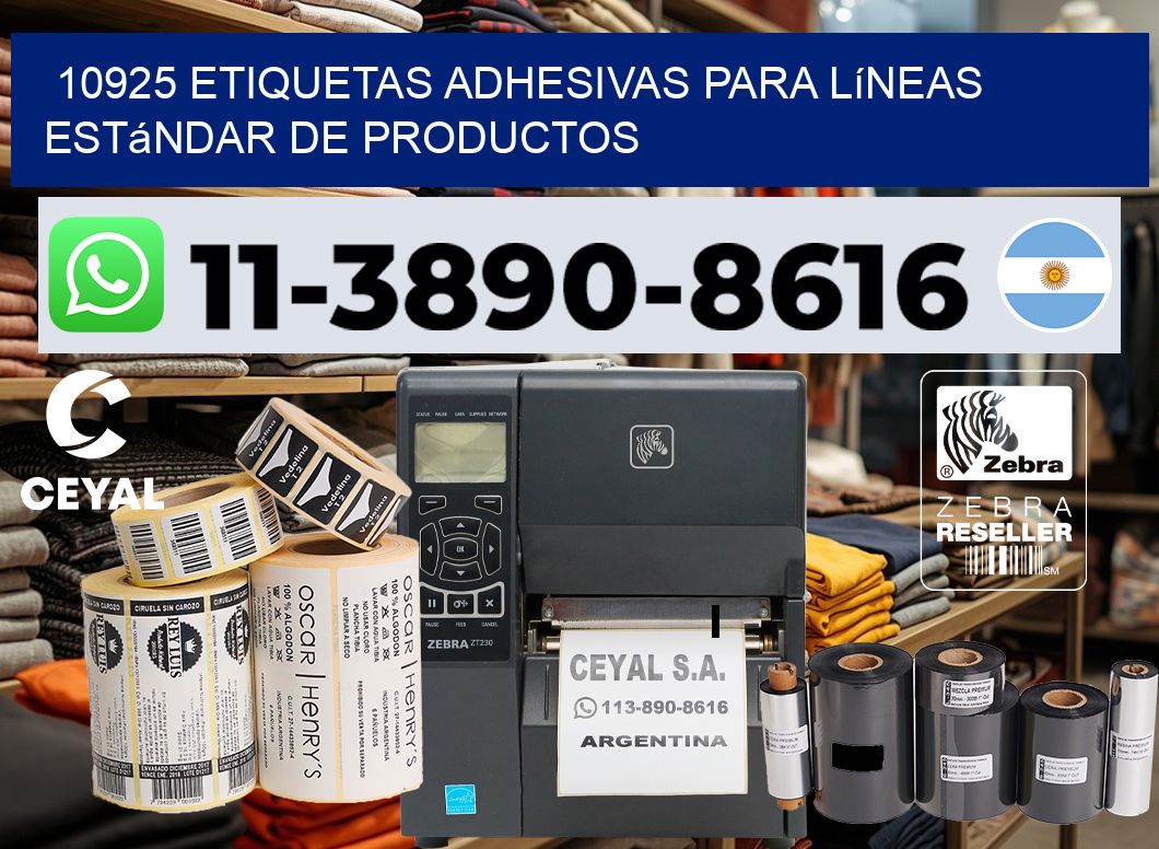 10925 Etiquetas adhesivas para líneas estándar de productos