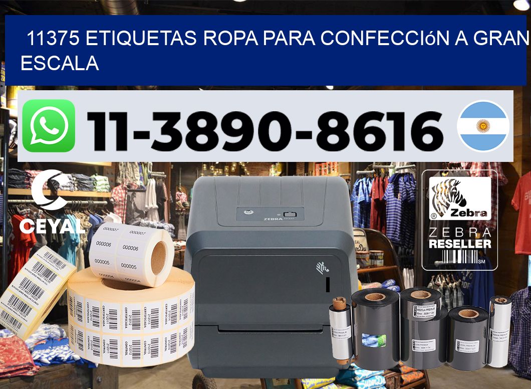 11375 Etiquetas ropa para confección a gran escala