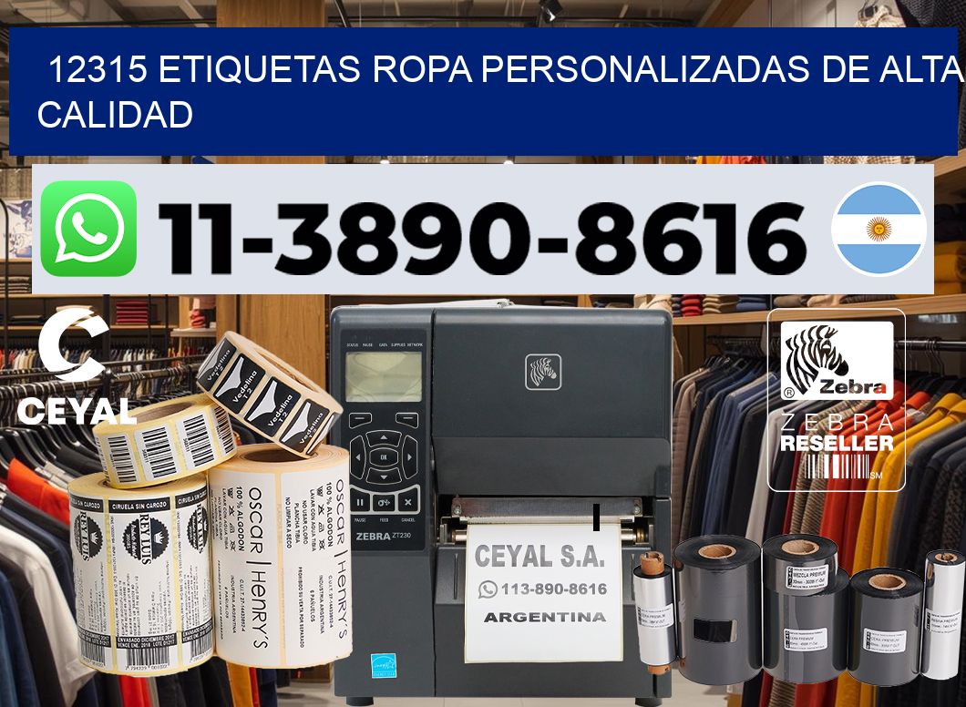 12315 Etiquetas ropa personalizadas de alta calidad