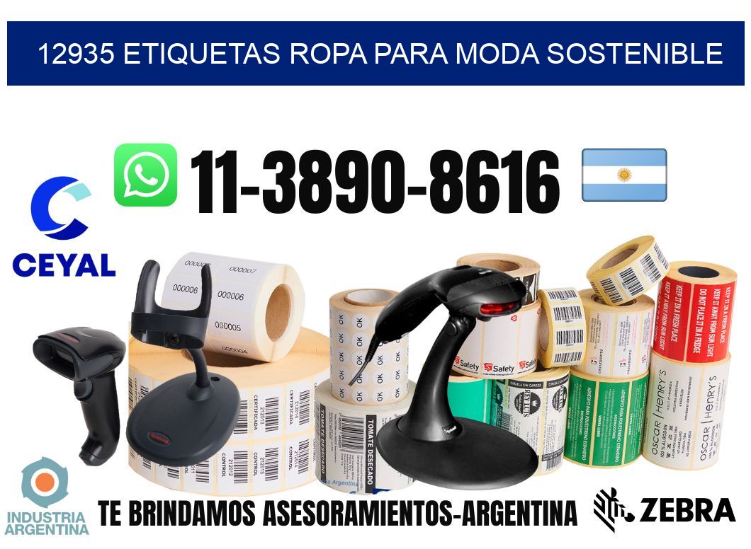 12935 Etiquetas ropa para moda sostenible