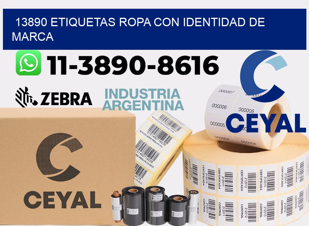13890 Etiquetas ropa con identidad de marca