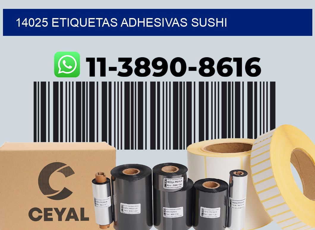 14025 etiquetas adhesivas sushi