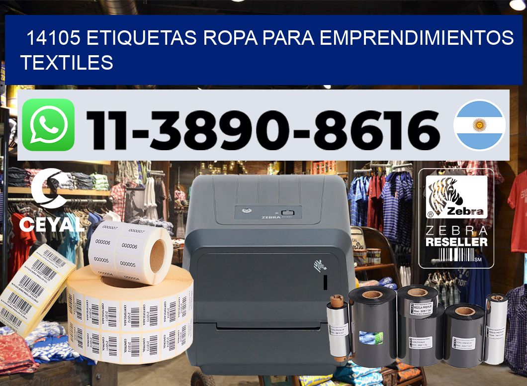 14105 Etiquetas ropa para emprendimientos textiles