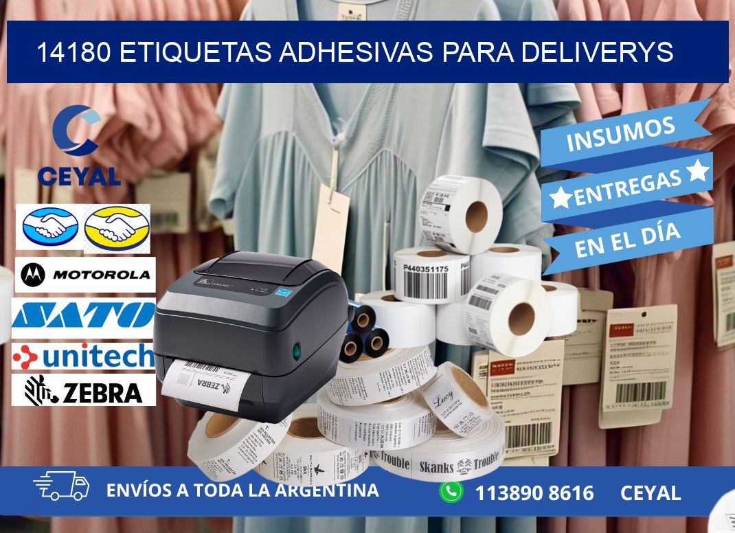 14180 etiquetas adhesivas para deliverys