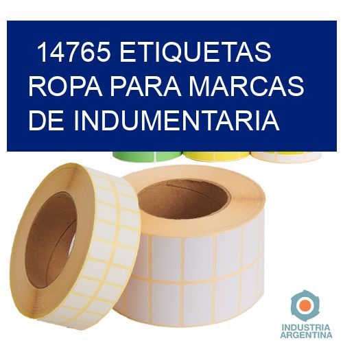 14765 Etiquetas ropa para marcas de indumentaria