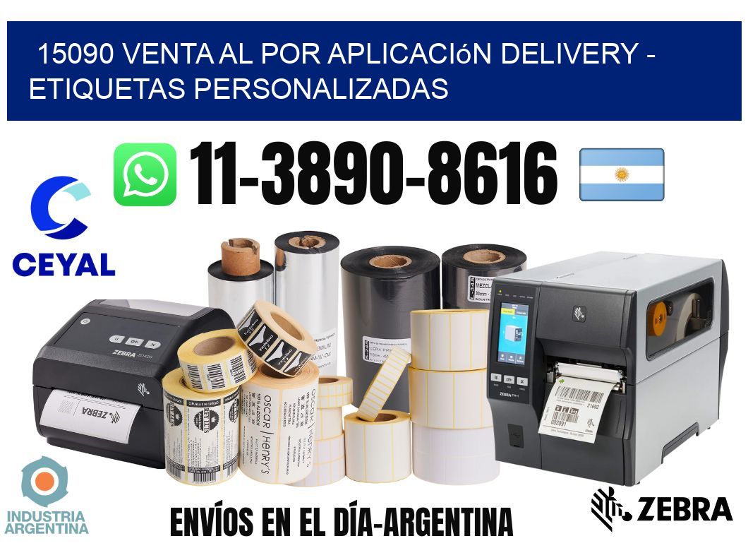 15090 Venta al Por Aplicación delivery - Etiquetas Personalizadas
