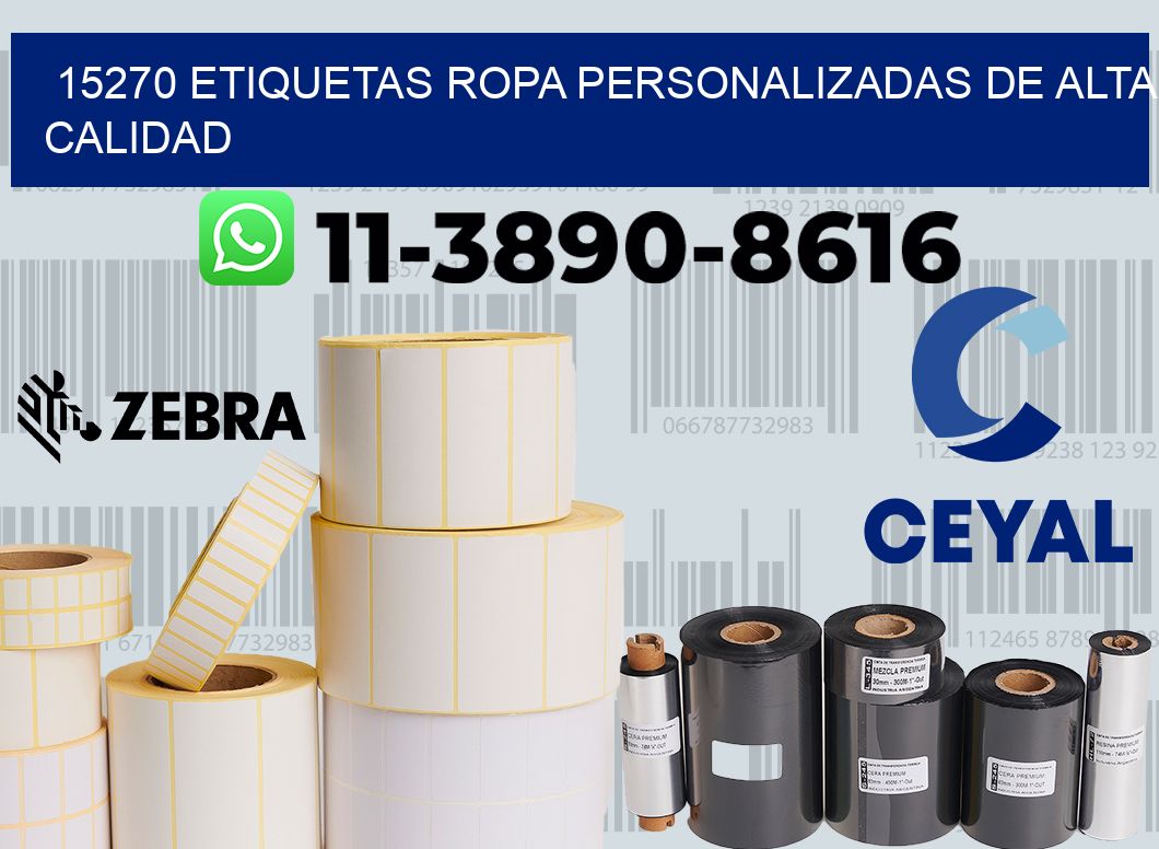 15270 Etiquetas ropa personalizadas de alta calidad