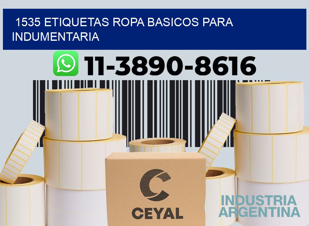 1535 Etiquetas ropa basicos para indumentaria