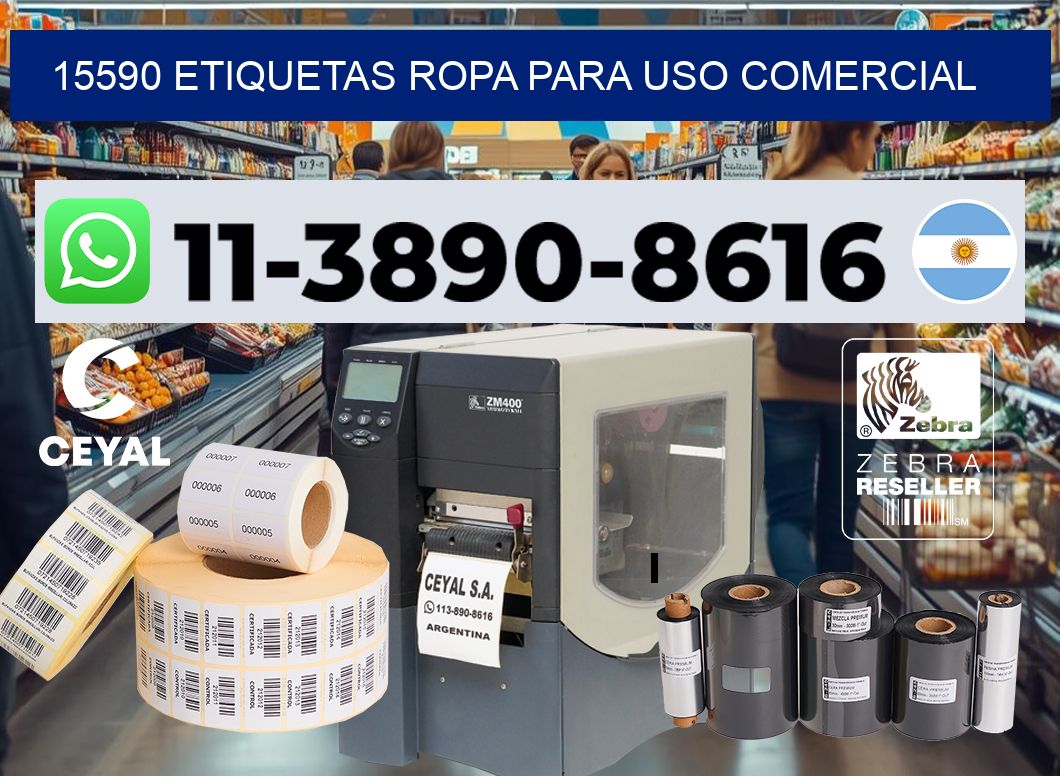 15590 Etiquetas ropa para uso comercial