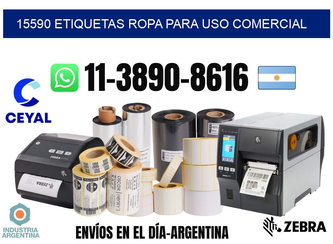 15590 Etiquetas ropa para uso comercial