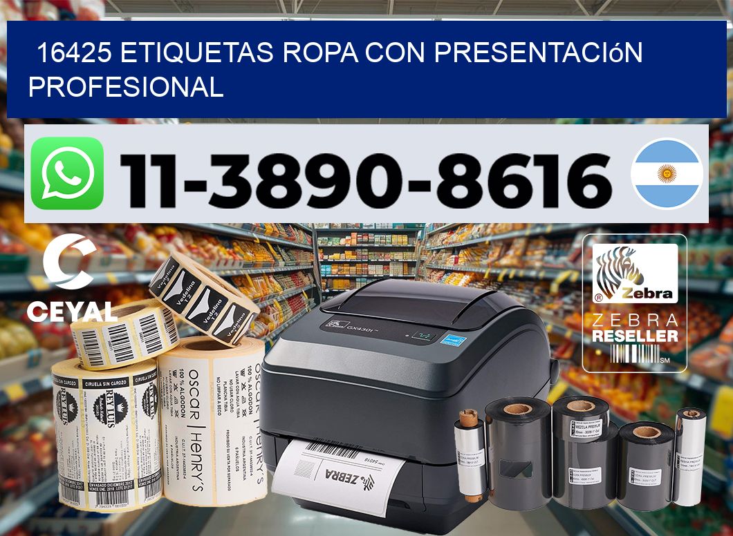 16425 Etiquetas ropa con presentación profesional