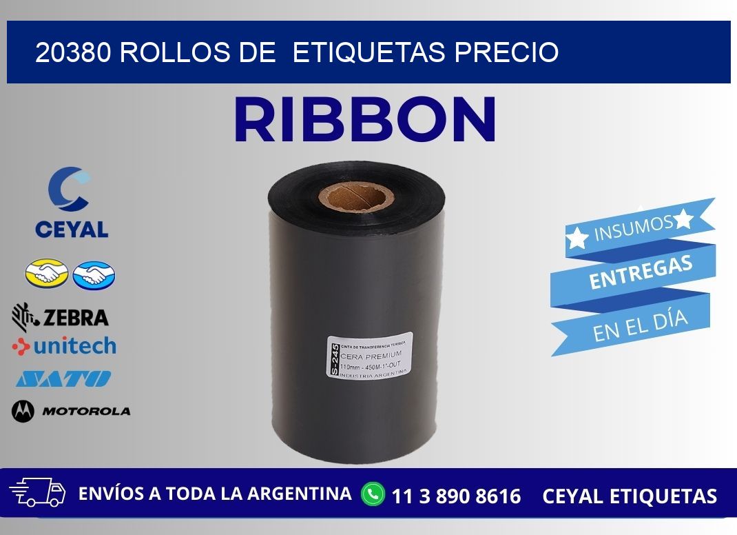 20380 rollos de etiquetas precio