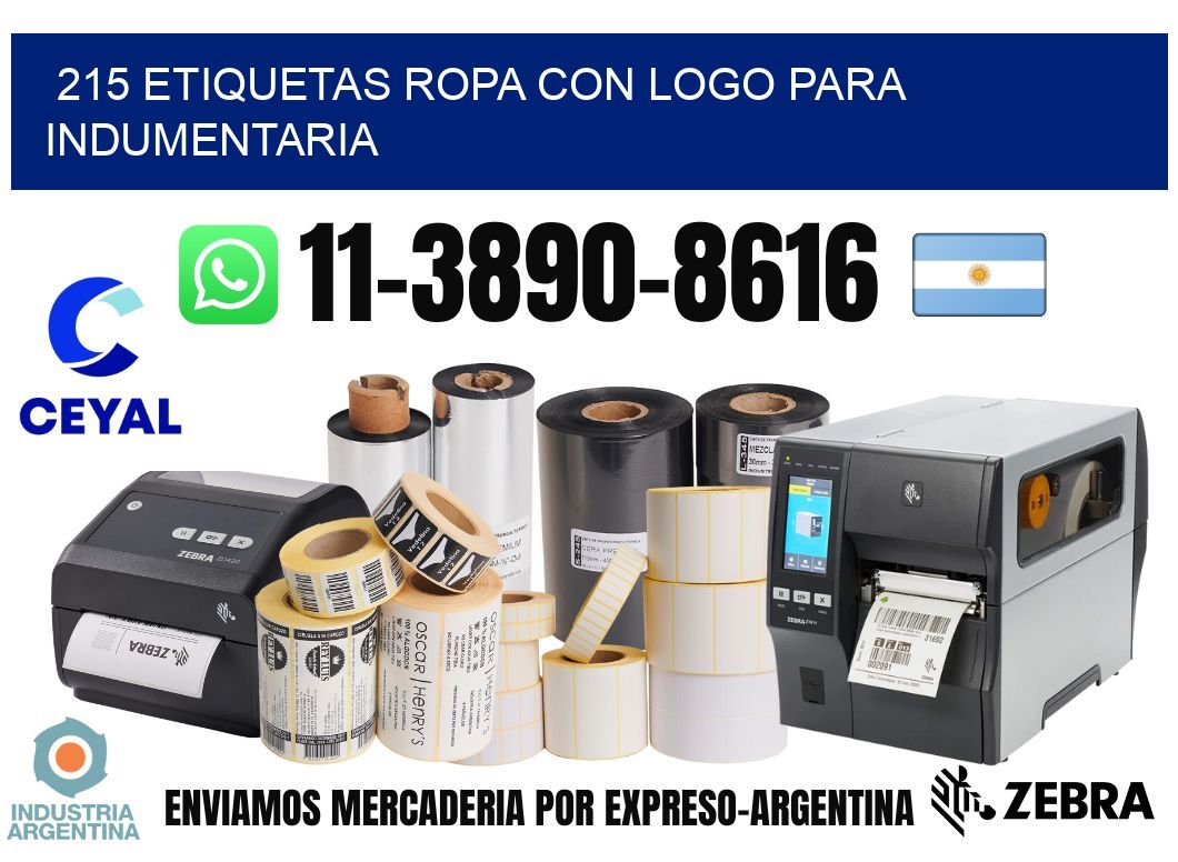 215 Etiquetas ropa con logo para indumentaria