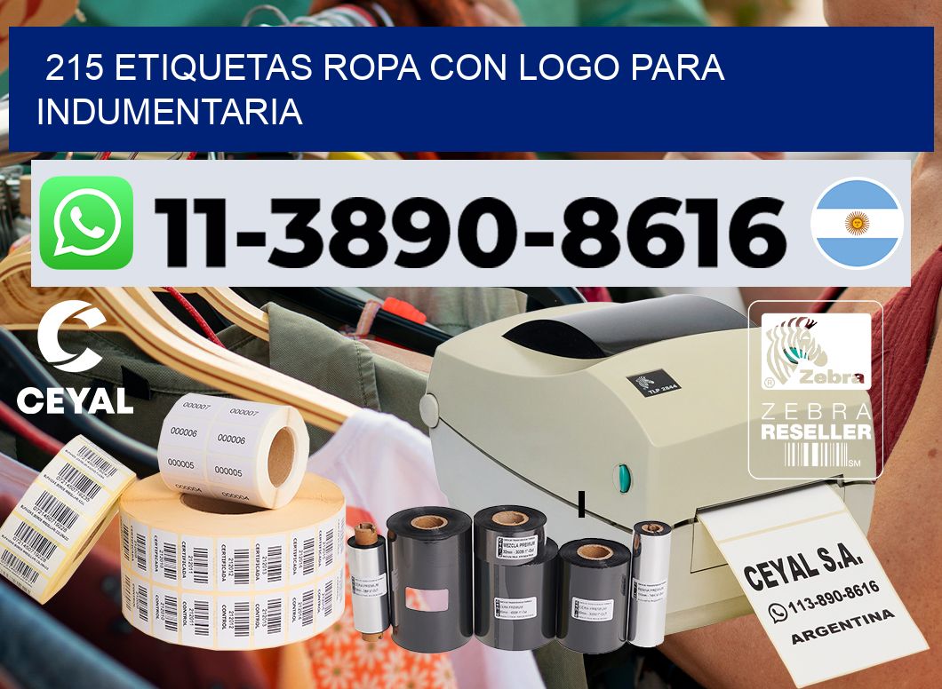 215 Etiquetas ropa con logo para indumentaria